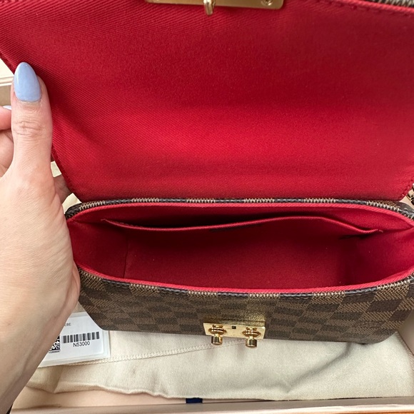 Louis Vuitton Brown Damier Ebene Top-Handle Satchel with Gold Hardware - Picture 3 of 4